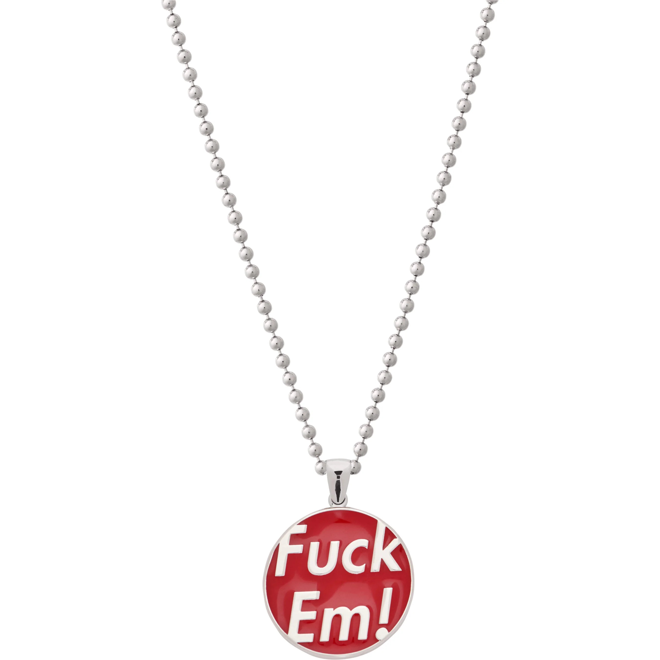 Supreme®/Jacob&Co Fuck Em Pendant (Silver) view 2